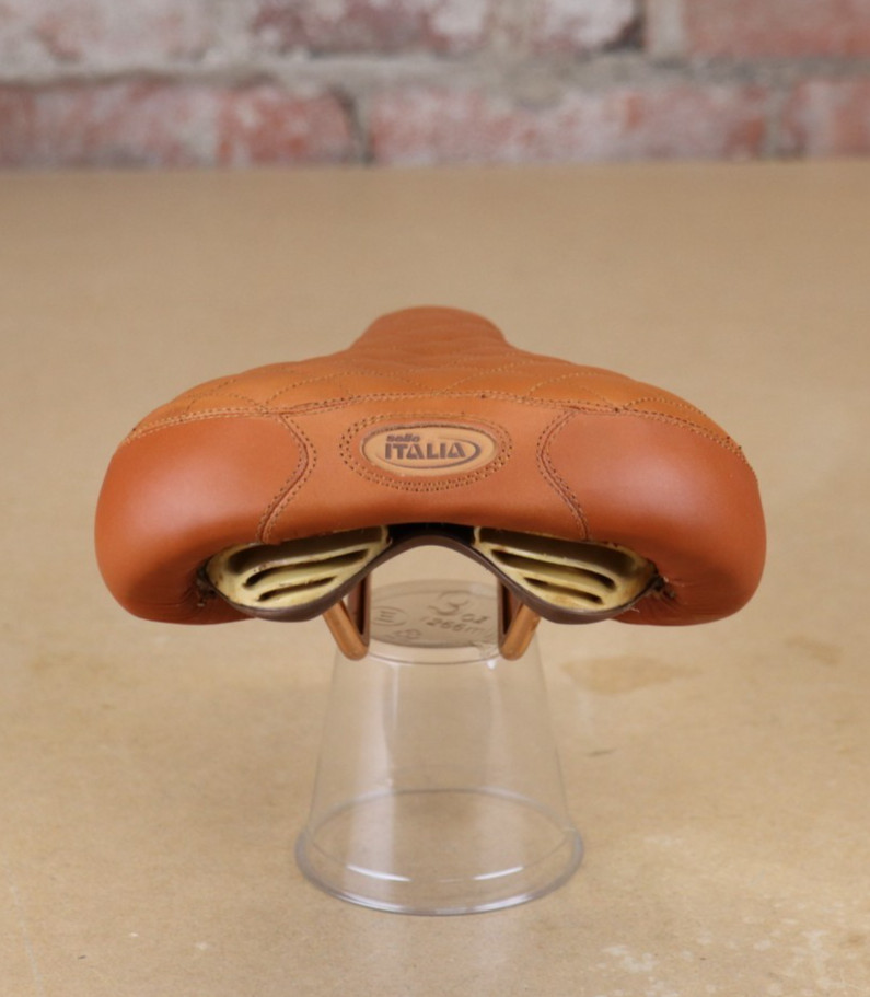 Selle Italia FLX 1 Brookland Saddle Brown & Tan Smooth Real Leather NOS NEW