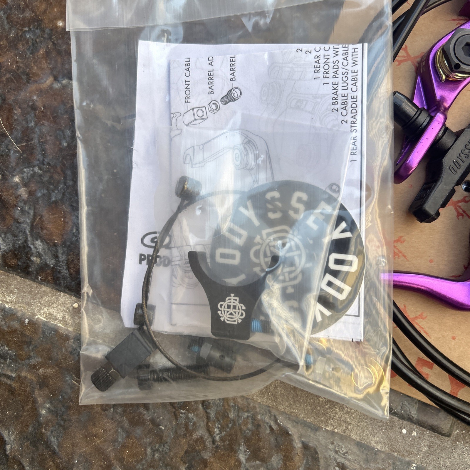 ODYSSEY BMX EVO 2.5 BICYCLE U-BRAKE KIT PURPLE / BLACK LIMITED EDITION SUNDAY