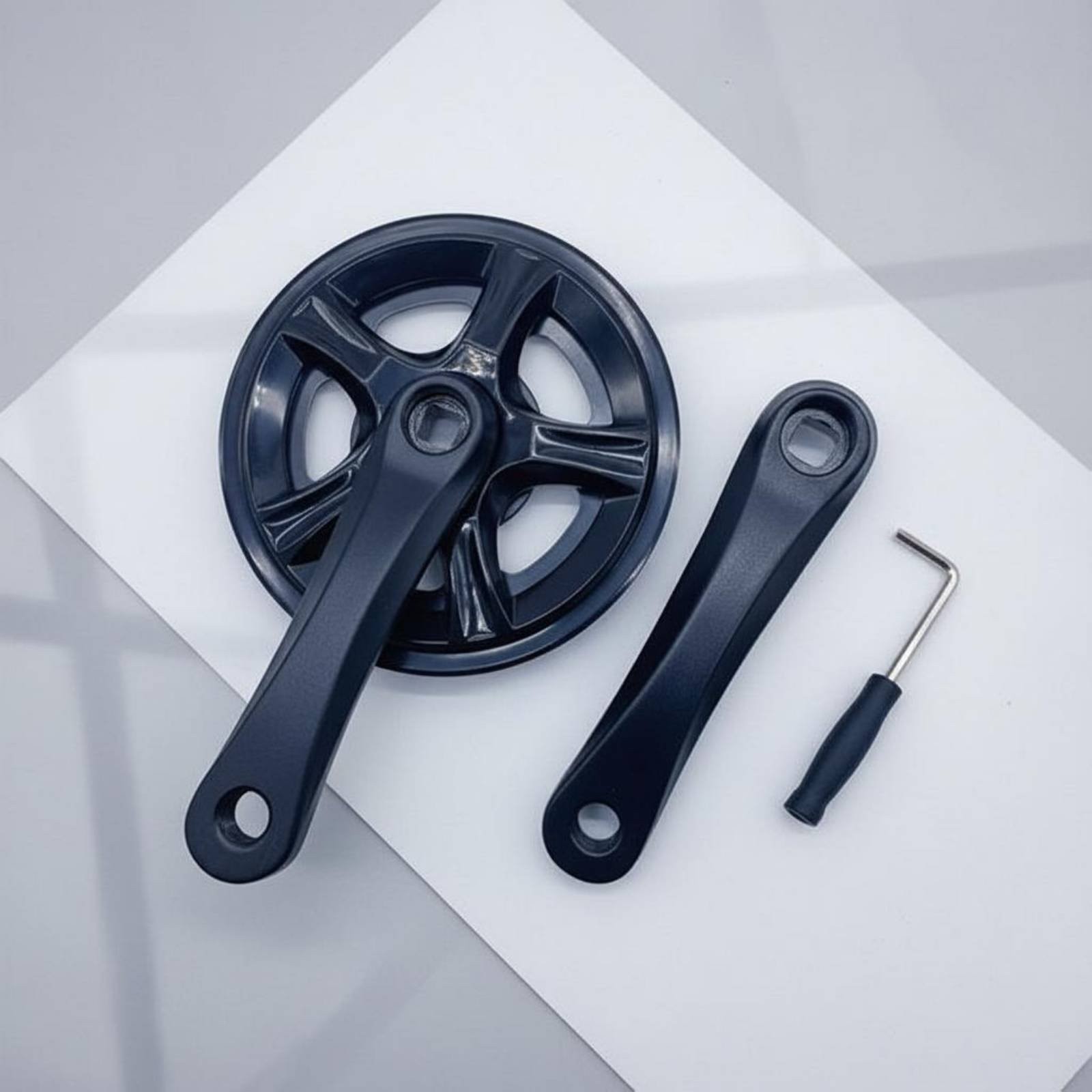 127mm Crank Arms Easy Renewal Folding Bike Crankset Replacement Set for