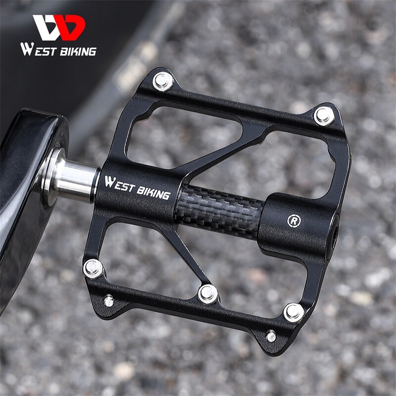 Bike Pedals 3 Bearings Titanuim Axle Carbon Cover Bicycle Pedals Platform Pedals