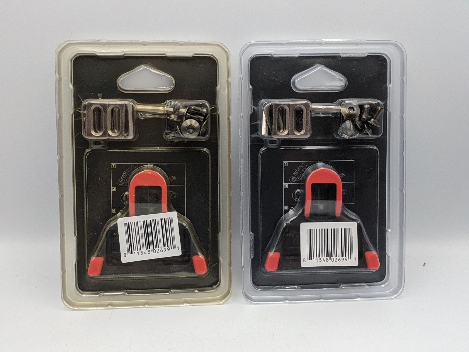 2 Sets Cycling Deal Compatible w/ Shimano SPD-SL 6 Degree Floating Cleat Red Blk