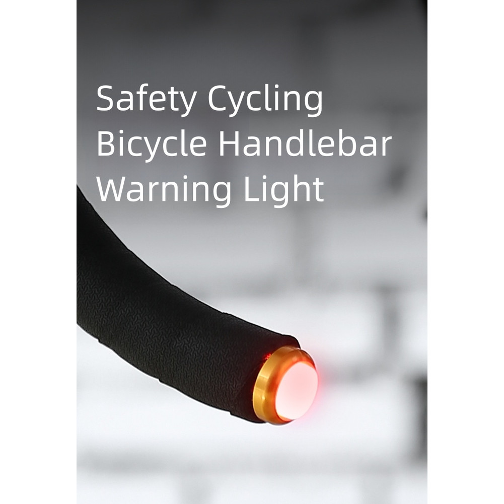 LED Bike Handlebar End Light Aluminum Alloy Safety Signal with Multiple Modes