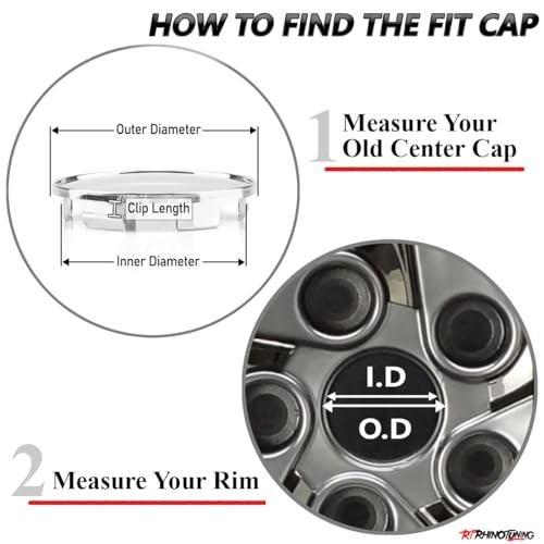 4PCS Wheel Center Caps OD:70mm(2.76in) ID:64mm(2.52in) Compatible with Chrome