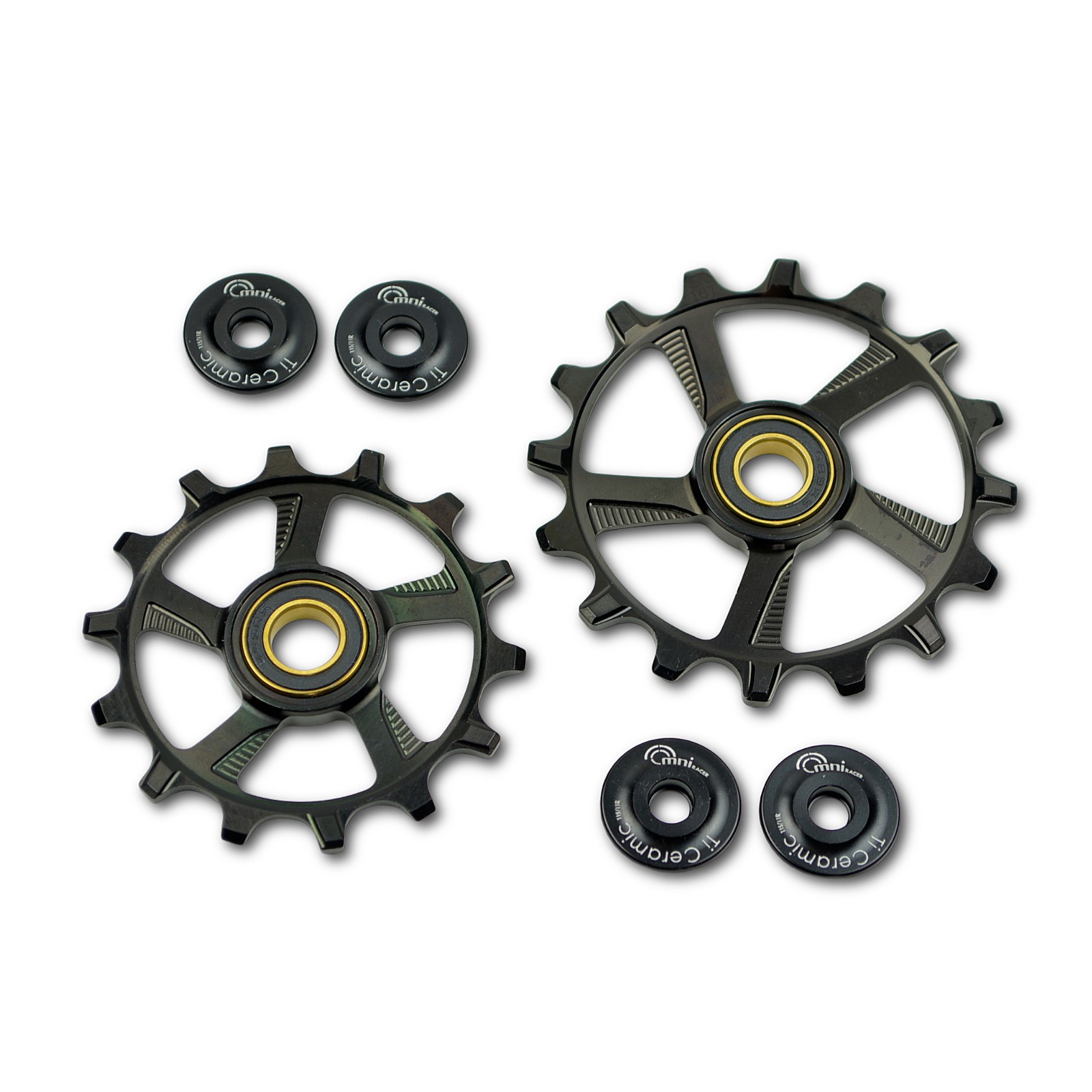 OMNI Racer Ti Ceramic Oversize Derailleur Pulleys Fits Shimano 12-Speed MTB