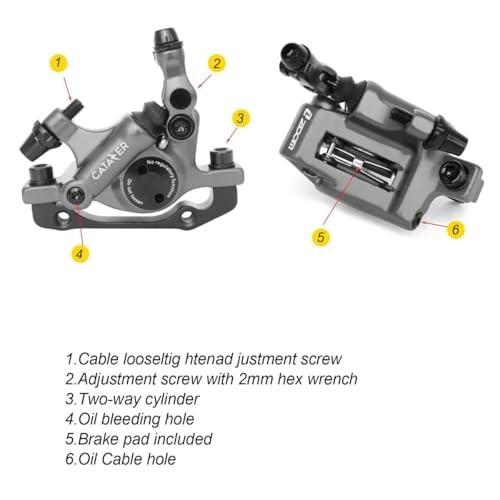 Hydraulic Disc Brake Calipers Set for MTB & E-Bike – Front & Rear Line Pulling