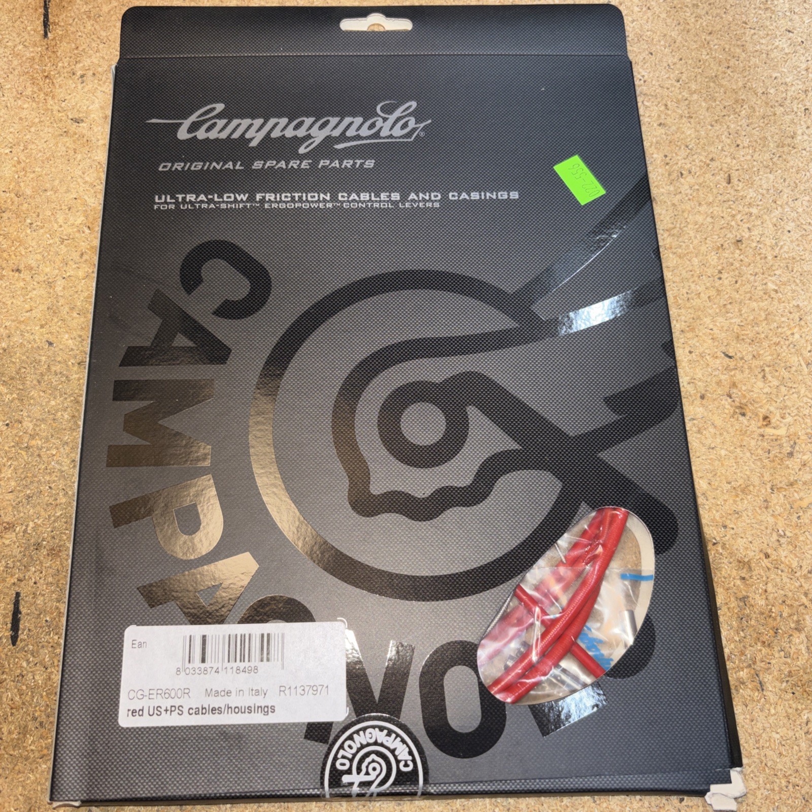 NEW CAMPAGNOLO ErgoPower ULTRA Shift & Brakes Cable & Casings Set CG-ER600R RED