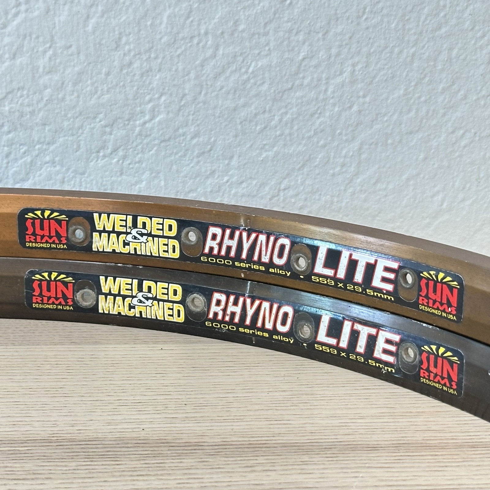 Pair Sun Rhyno Lite Rims 26″ ATB Mountain Bike 32H 559 x 29.5 Rim Brake *Read