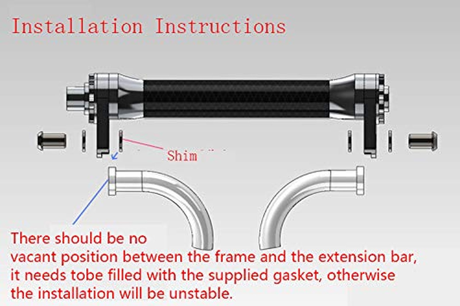 Easy Wheels Extension Bar for Brompton Folding Bike Cline Aline black