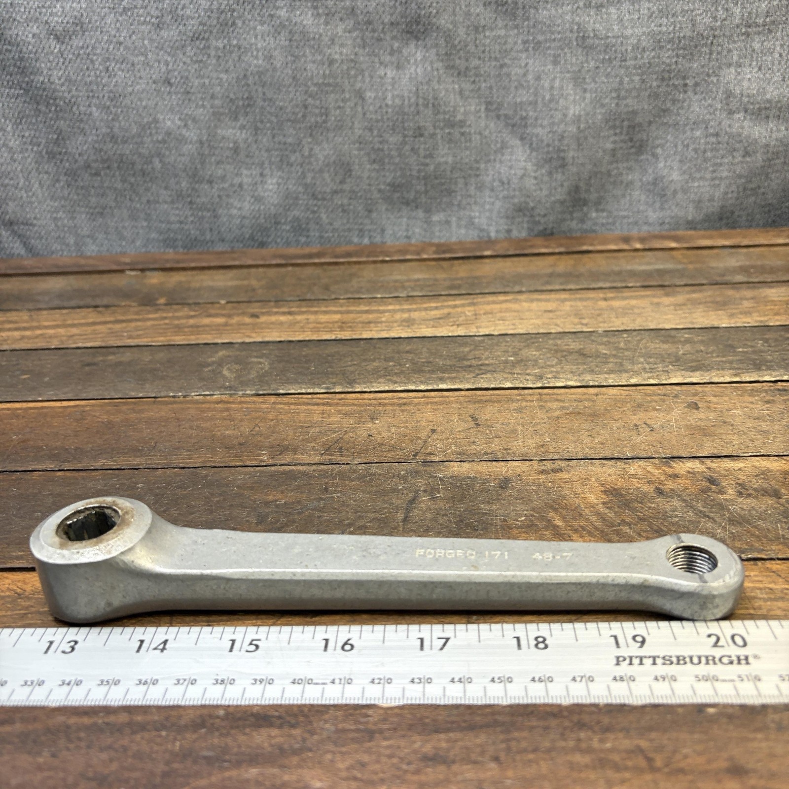 Vintage Sugino Maxy 171mm Left Crank Arm Forged Silver Square Drive Bike