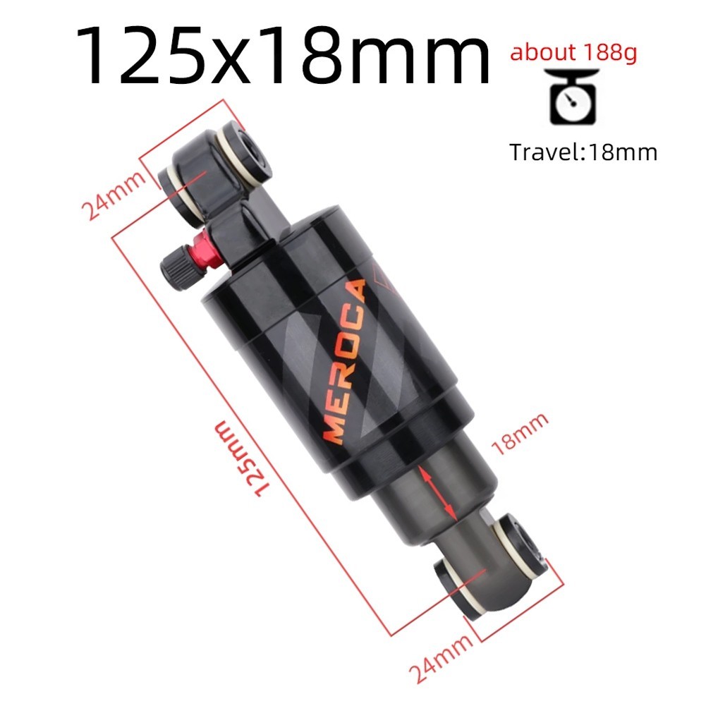 Air Rear Shock Absorber 125/150/165/190/200mm Aluminum Alloy Shock Absorbers