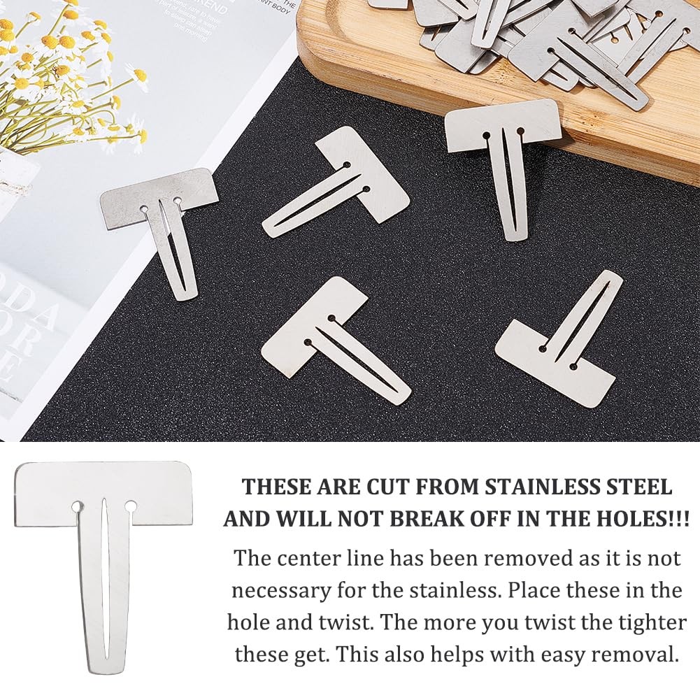BENECREAT 20 PCS Stainless Steel Honeycomb Pin, Pin 1.4×1.7 inches