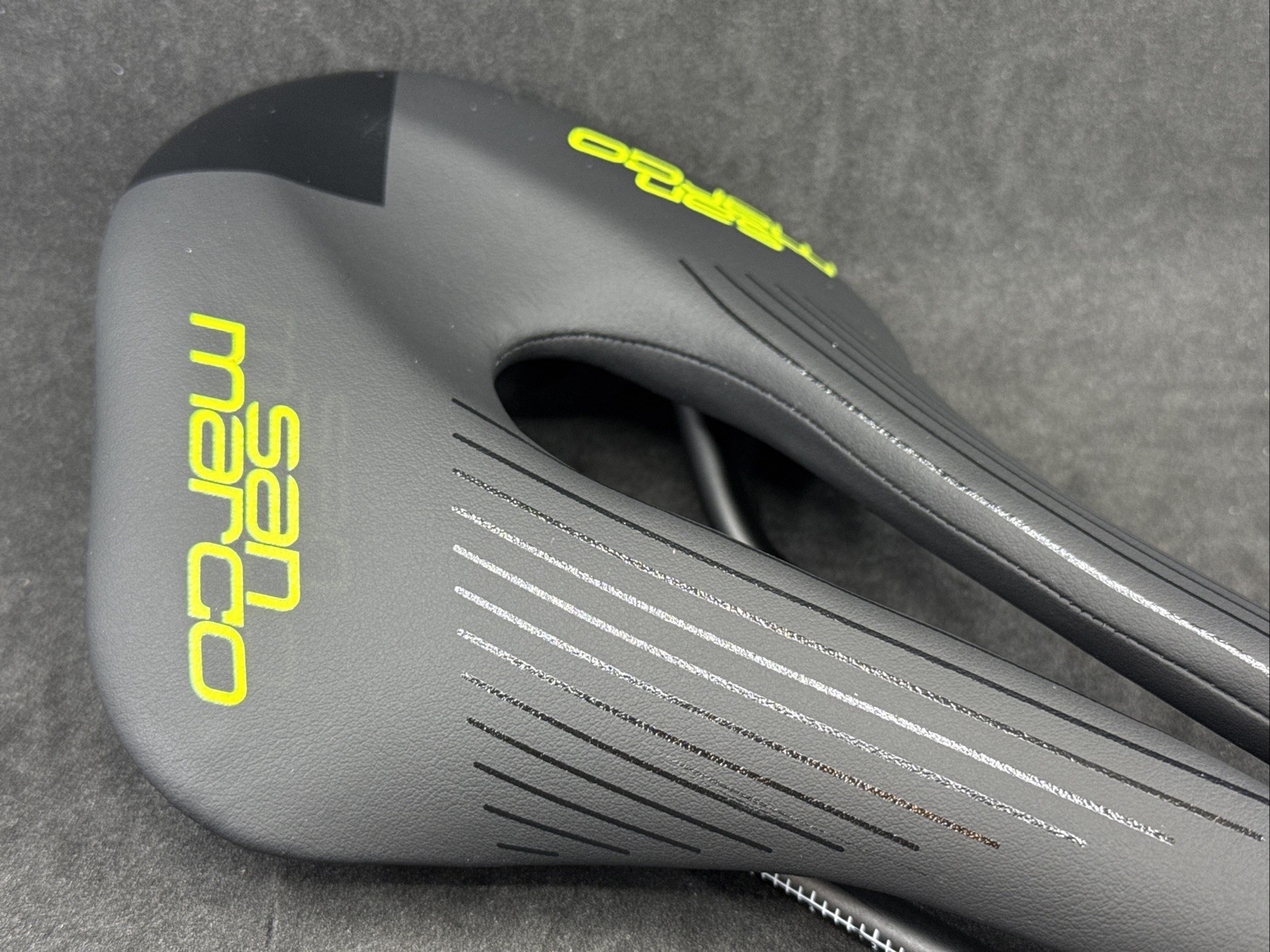 Selle San Marco ShortFit Dynamic Wide Black/Yellow 255mm x 145mm MSRP $200