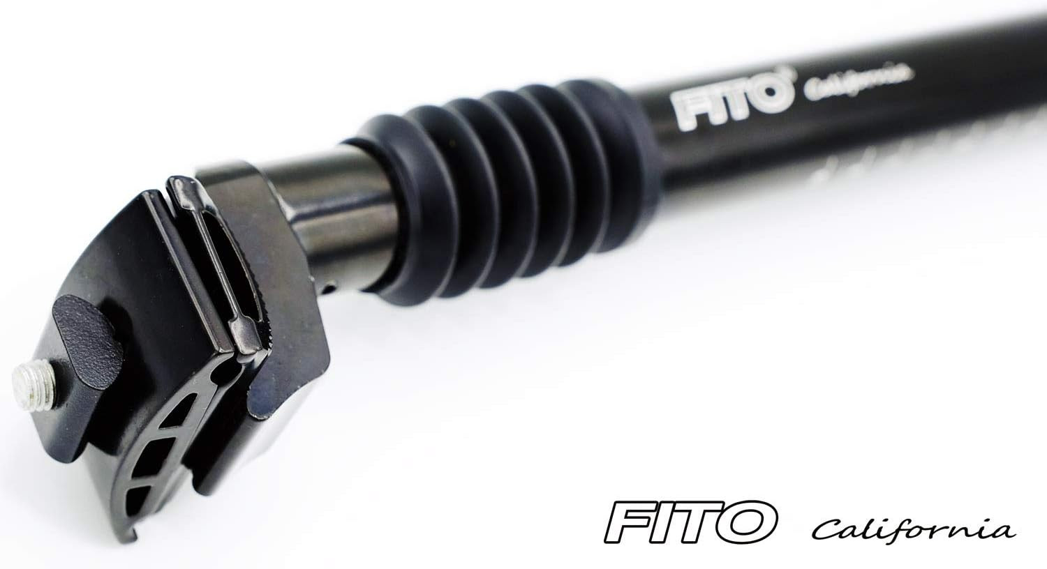 Seat Post – 27.2 x 350mm Bicycle Suspension Seatpost with Clamp – Black