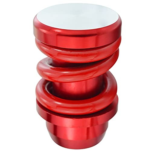 Spring Shifter Knob – Aluminium Alloy Gear Stick Head – Manual – Red & Red