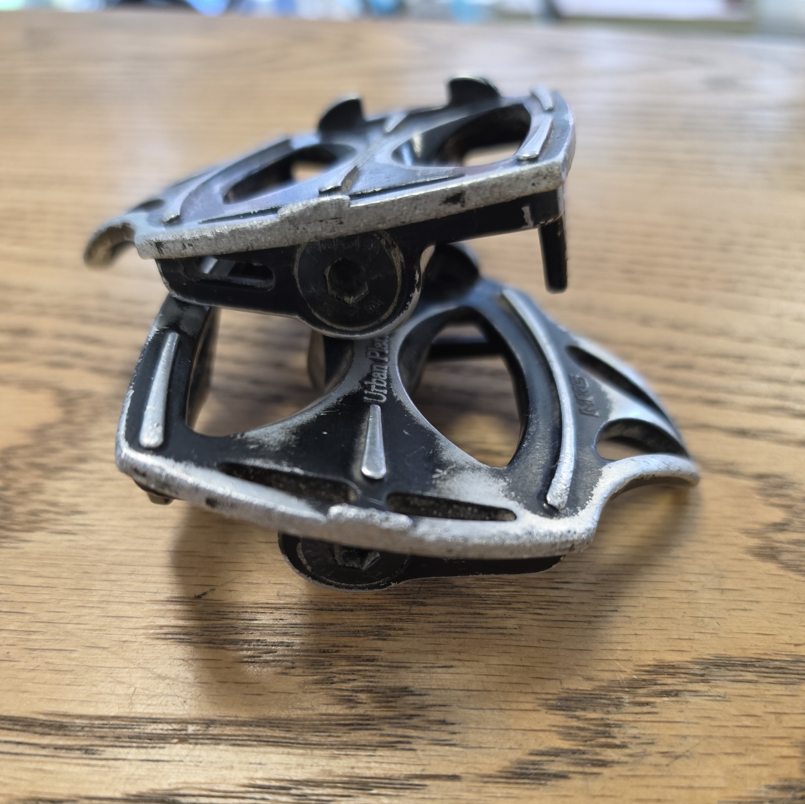 MKS URBAN PLATFORM BLACK ANODIZED FORGED ALLOY BICYCLE PEDALS 9/16 X 20 TPI