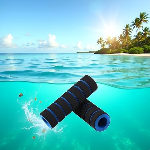 1 Pair Blue Non-Slip Foam Handlebar Grips for Bicycle and Motorcycle – Soft,