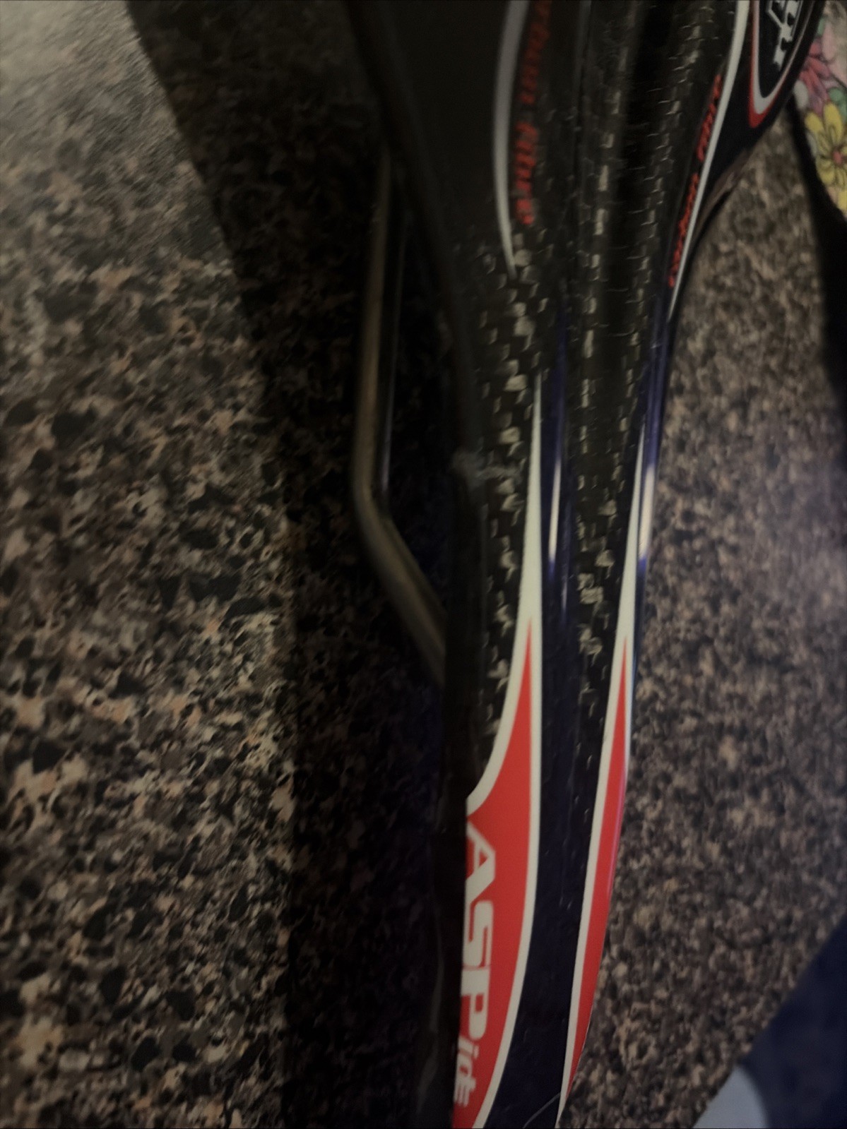 Selle San Marco Aspide Saddle Carbon Fiber Ti Rails Black/white/red Gentle Used