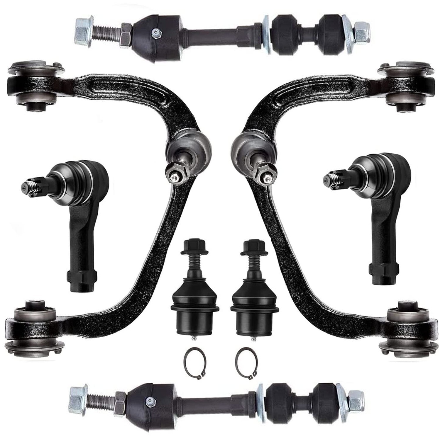SCITOO 8pcs 2WD Front Suspension Kit Upper Control Arms Lower Ball Joints Swa…