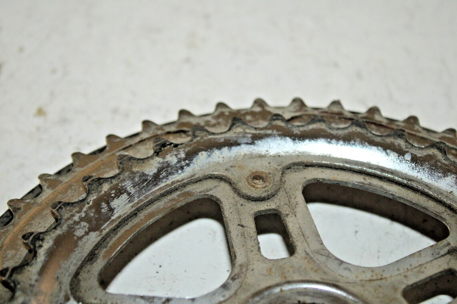 Vintatge Drive Crank Arm Silver 170mm 48/40T BCD112 Steel Touring USA Shipper