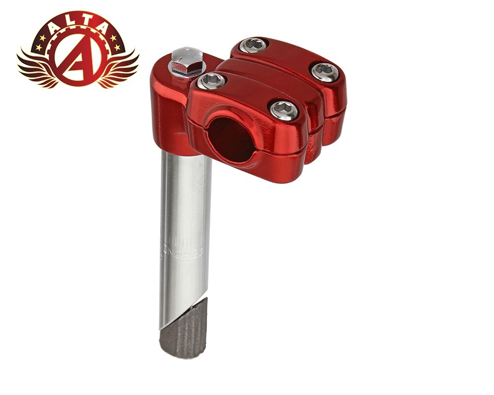 ALTA Alloy Red (21.1 mm) 4 Bolt Old School Bicycle Stem BMX MTB Cruiser Bike