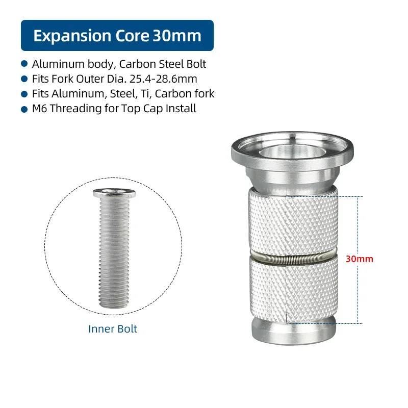Bicycle Compression Plug Steerer Headset Expansion Bolts Insert Bowl Top Cap Mou