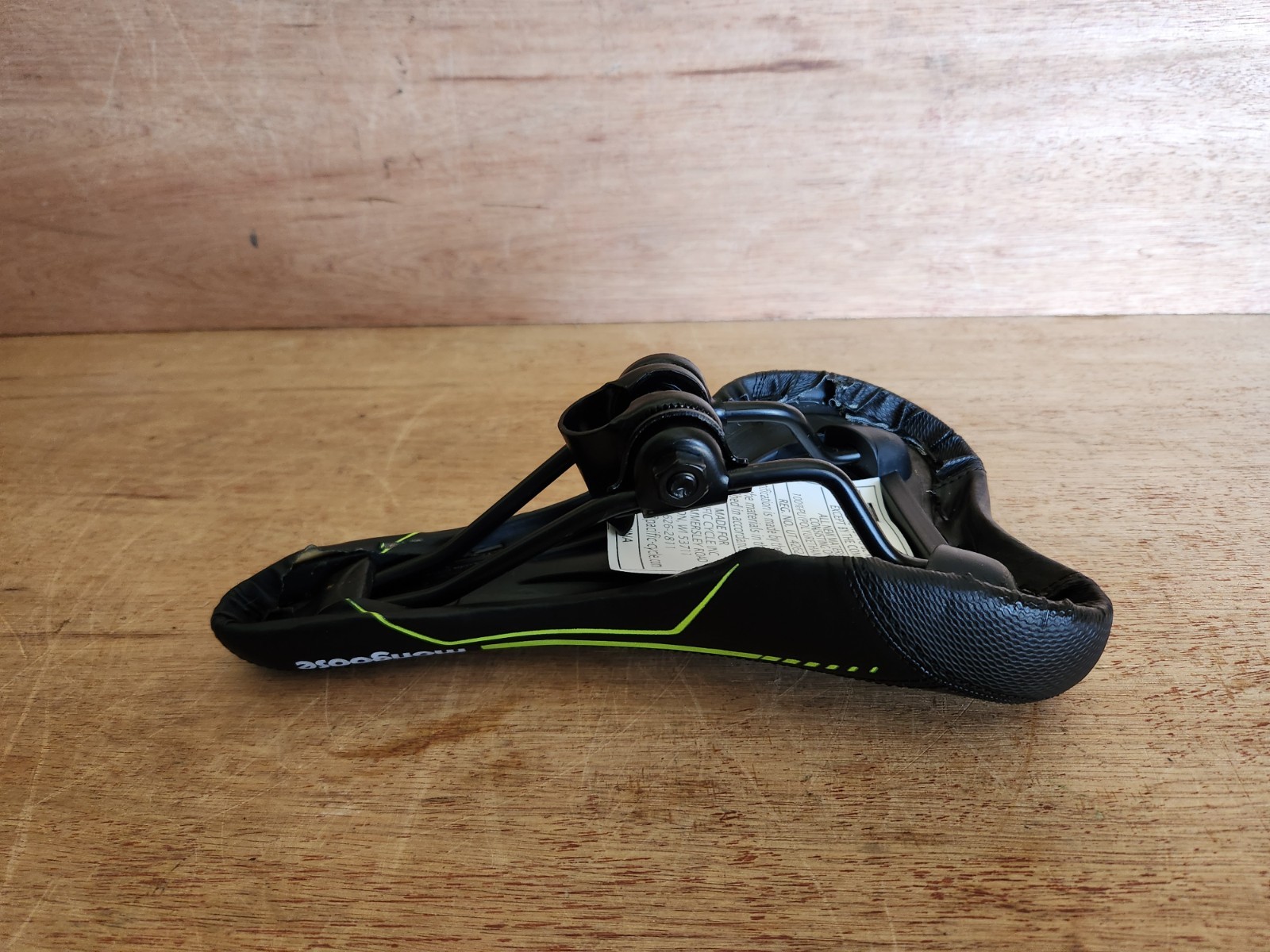 Mongoose BMX Cycling Bike Seat Bicycle Saddle Black Yellow/Green Neon Pacific