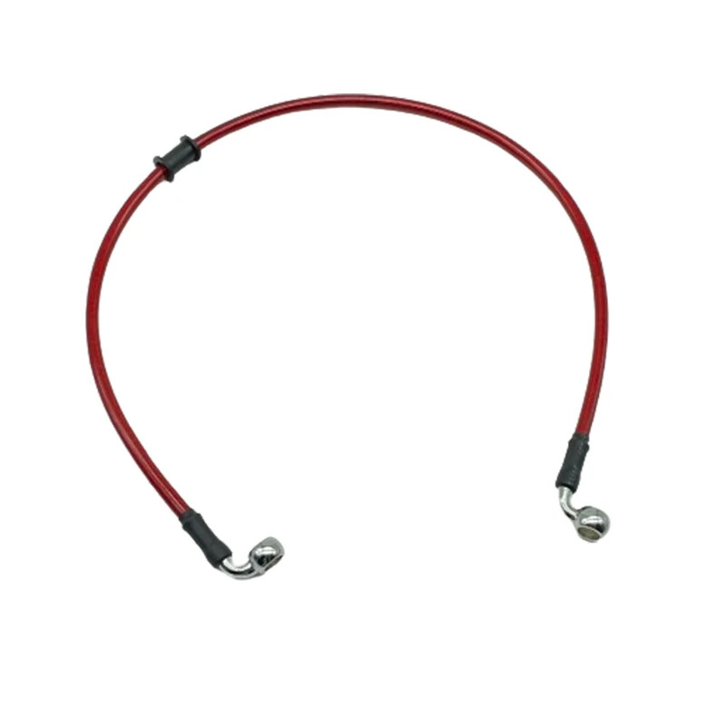 30-220cm 90° Motorcycle Hydraulic Oil Brake Hose Line Cable Pipe 10mm Banjo Red