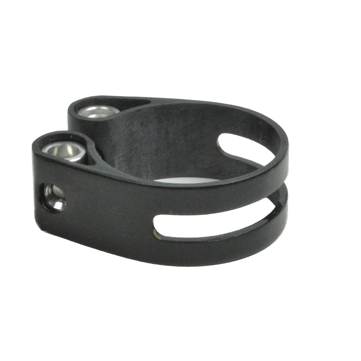 OMNI Racer WORLDS LIGHTEST Carbon Titanium Seatpost Clamp: 31.8-32mm GLOSSY 11g