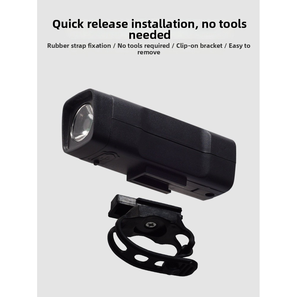 100 Lumen Waterproof Bike Light USB Rechargeable with Rubber Strap Mount System