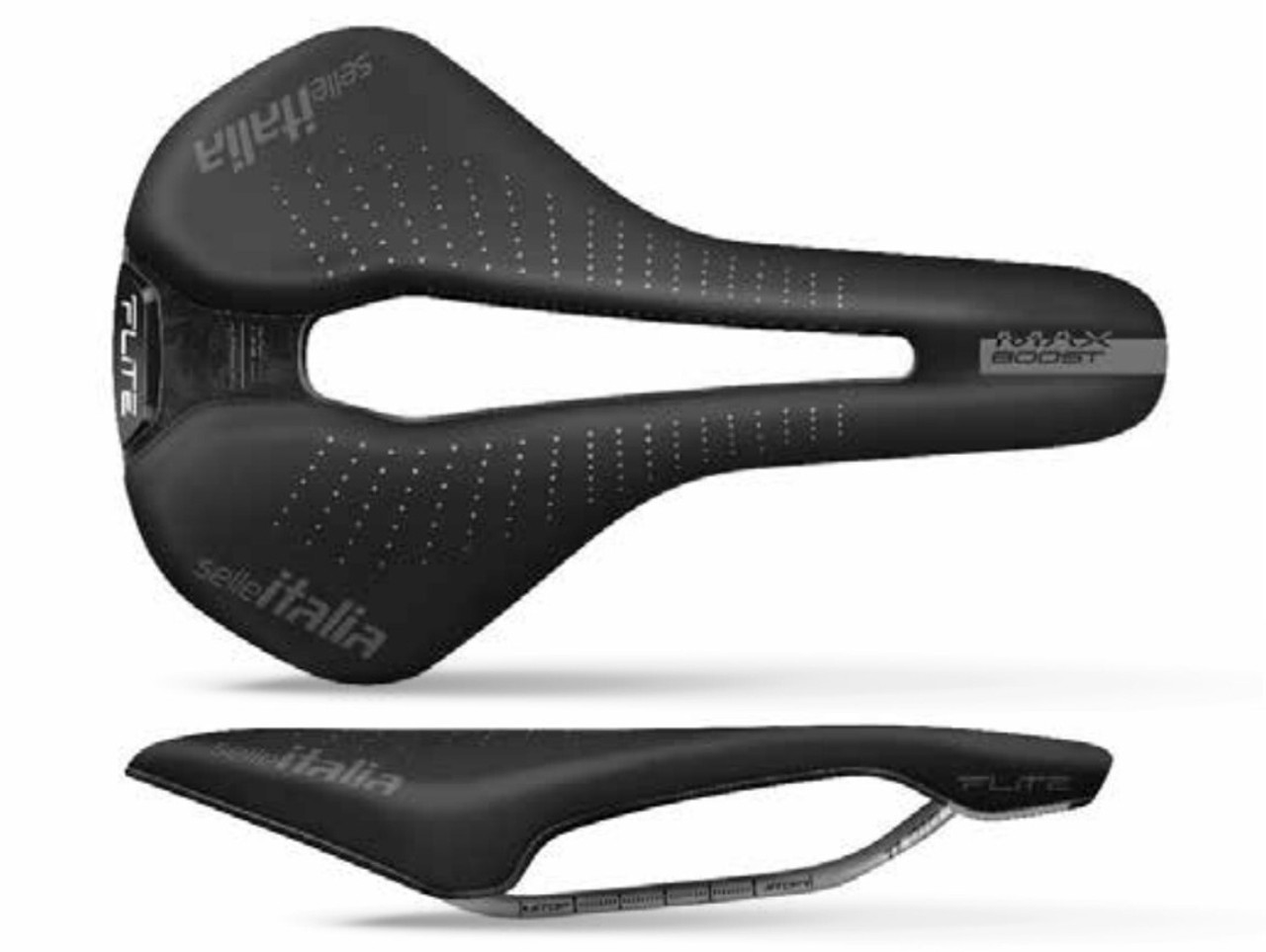 Selle Italia Max Flite Boost Gel Superflow Saddle – Titanium, Black, L3