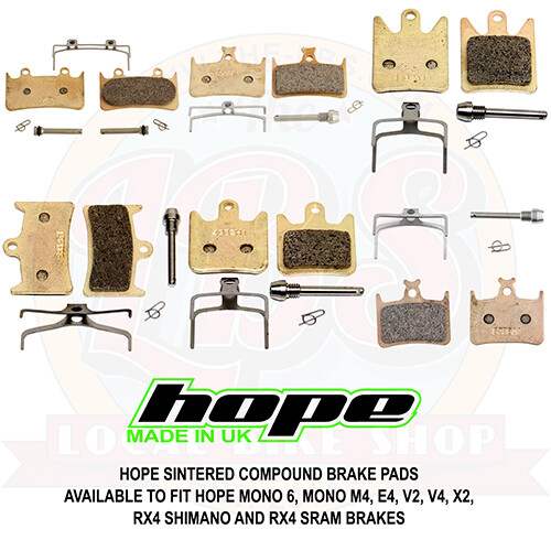 Hope Sintered Compound Brake Pads Mono M6 M4 V2 V4 E4 X2 RX4 All Options New