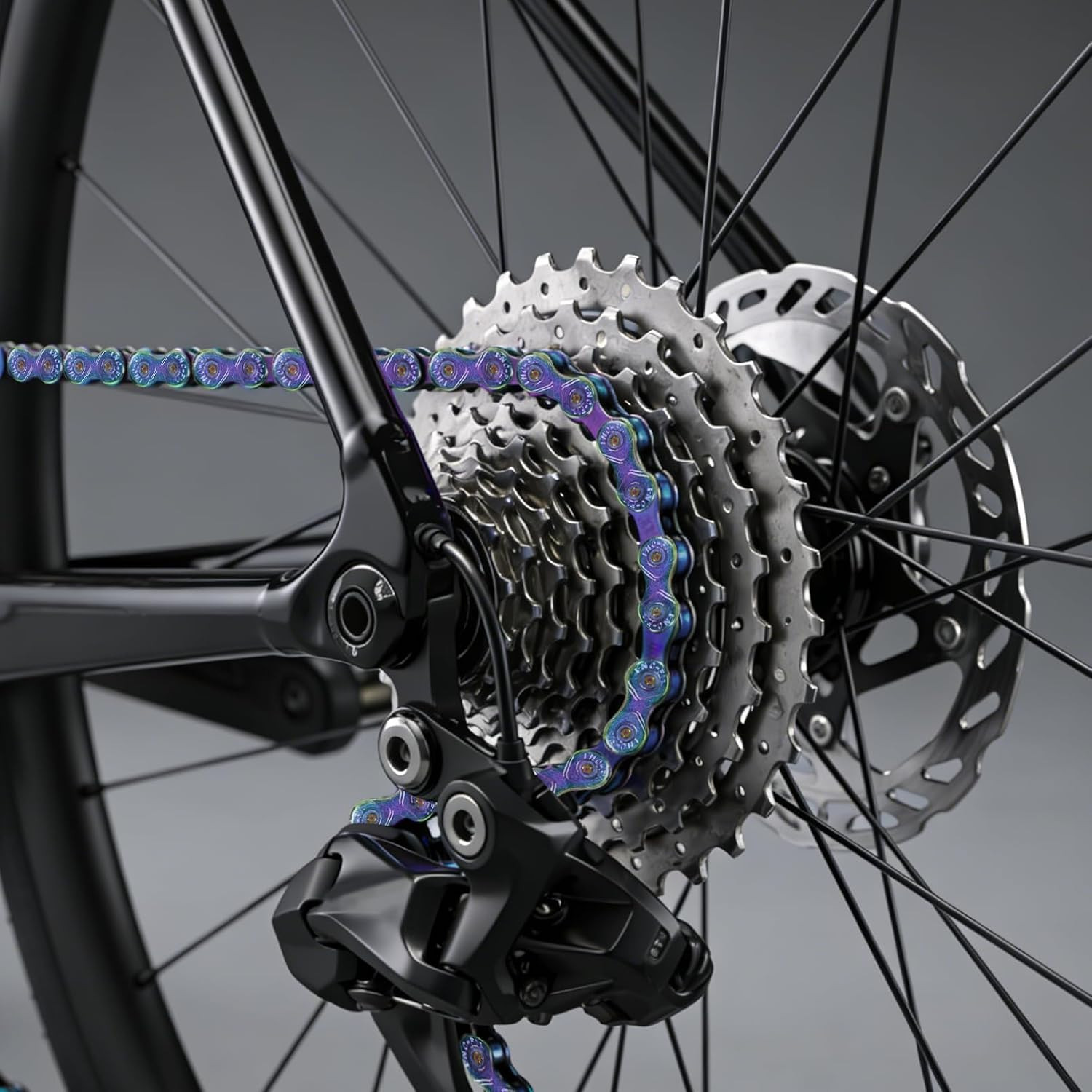 Rainbow 11 Speed Bike Chain, 1/2″ X 11/128″ 116 Links for Road Bike Mountain