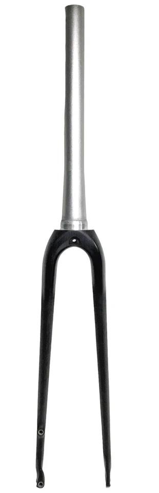 RHR Carbon‑Alloy Gravel Road Fork 700C Tapered Post Mount QR 9×100 Matte Black