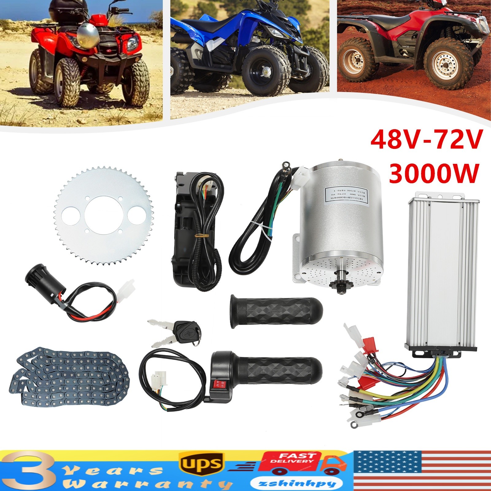 MX650 Brushless Motor Kit For Electric Bicycle E Bike Dirt Bike Razor 72V 3000W