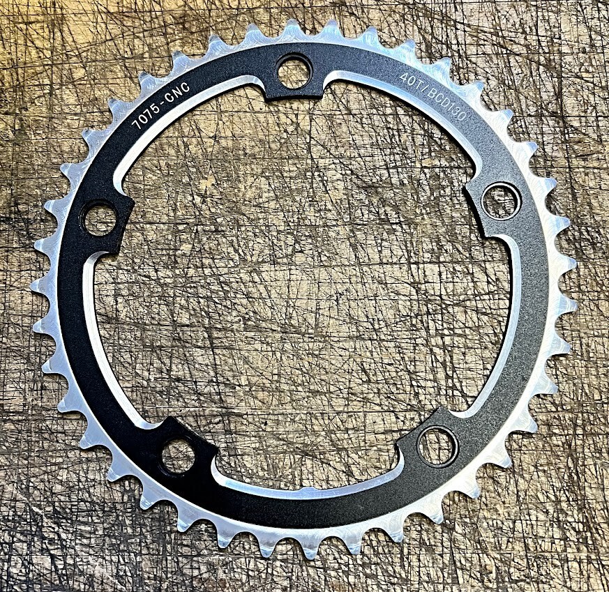 BLACK Single Speed Chainring 40T / 130 BCD 5-Bolt AluminumRoad / MTB – BRAND NEW