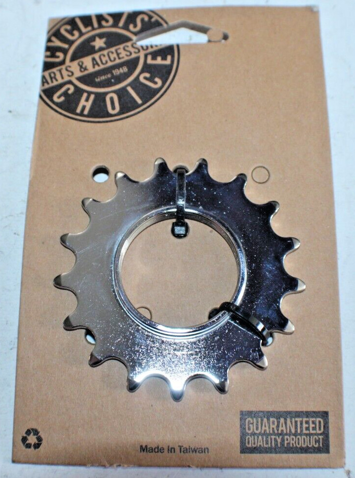 Bicycle Cassette Cog 1/2×1/8″ 17t Silver Nickel SS Fixie Track Cog USA Shipper:)