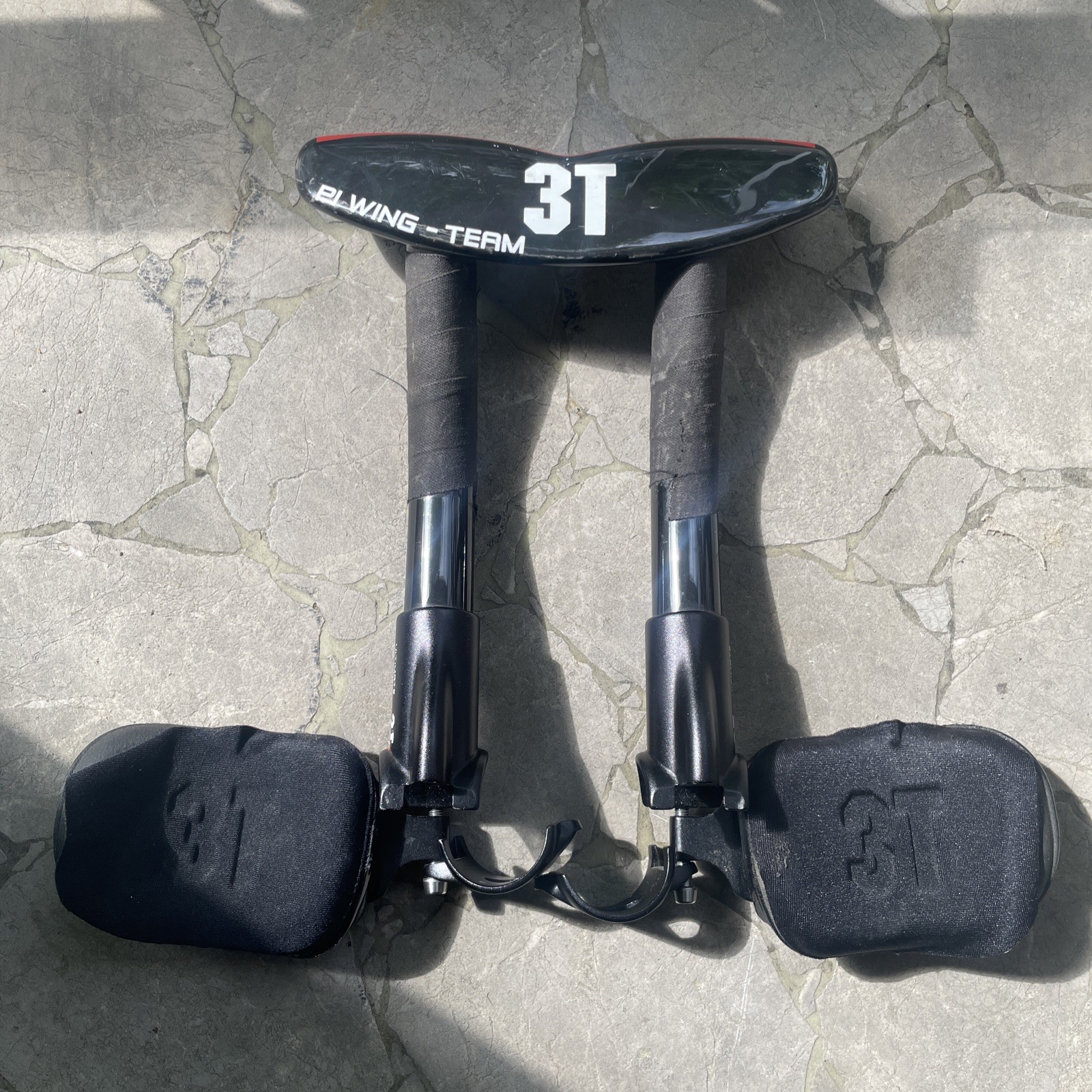 3T Pi WING Short Carbon Fiber Aerobar for Aero Bullhorn or ZEFIRO Handlebar 22.2