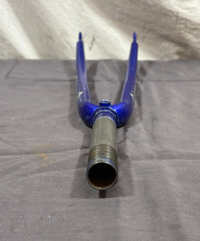 Vintage Fuji EVO 4130 CrMo 700C Road Fork Blue 135mm 1″ Threaded Steerer Tube