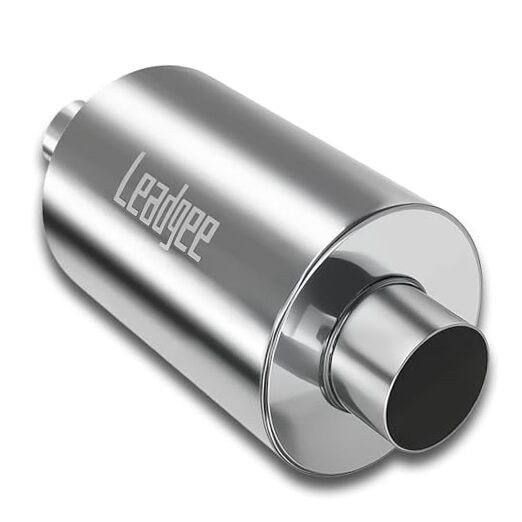 1141 2.5″ Inlet & Outlet Ultra Quiet Resonator,13.8″ Overall Length Center