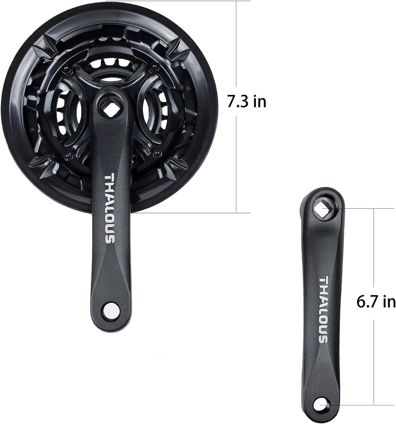 Universal Bicycle Crankset 6/7/8 Speed 42/34/24T Square Crank Arm 170MM MTB