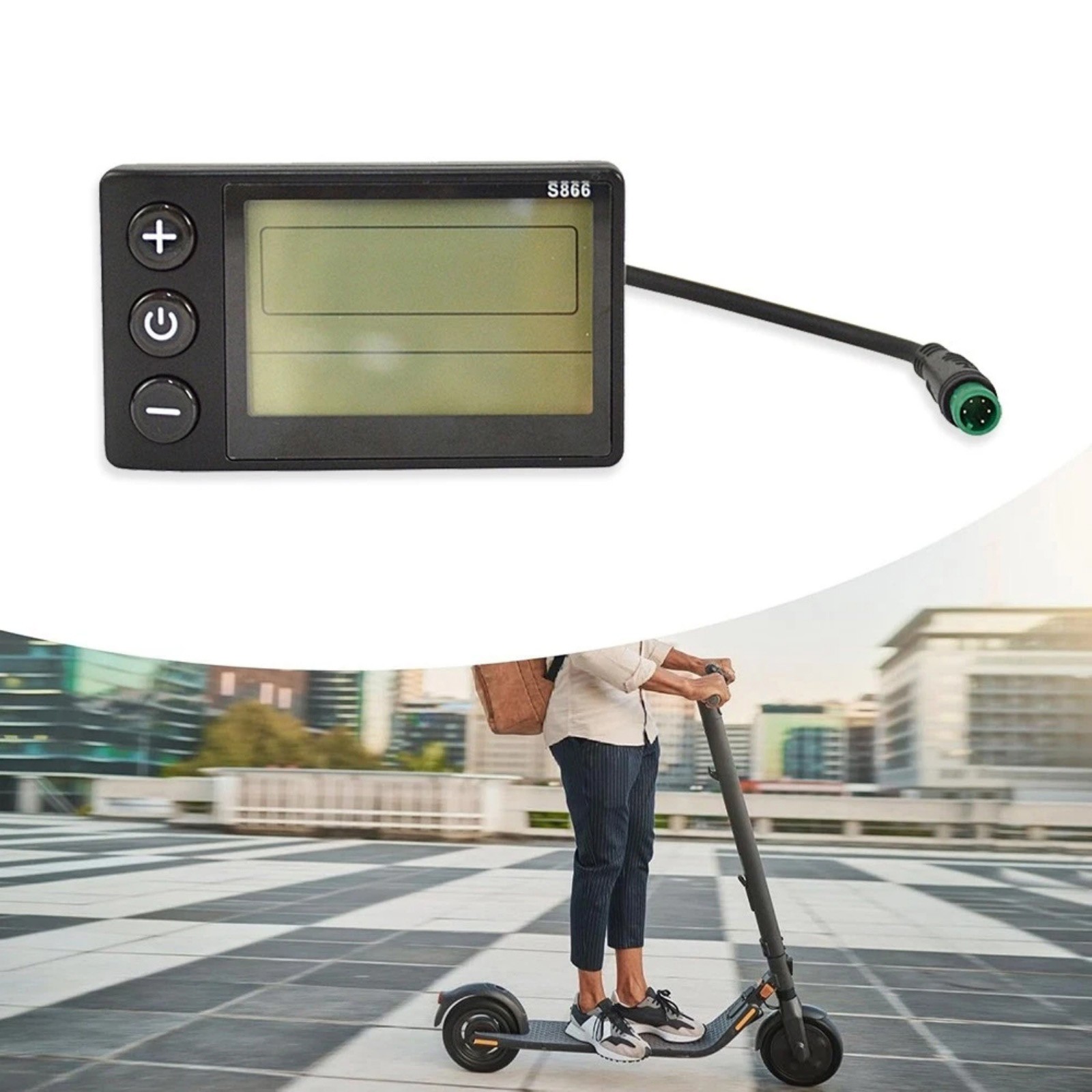 For Electric Scooter Handlebars Universal Electric E-Bike Speedometer LCD Screen