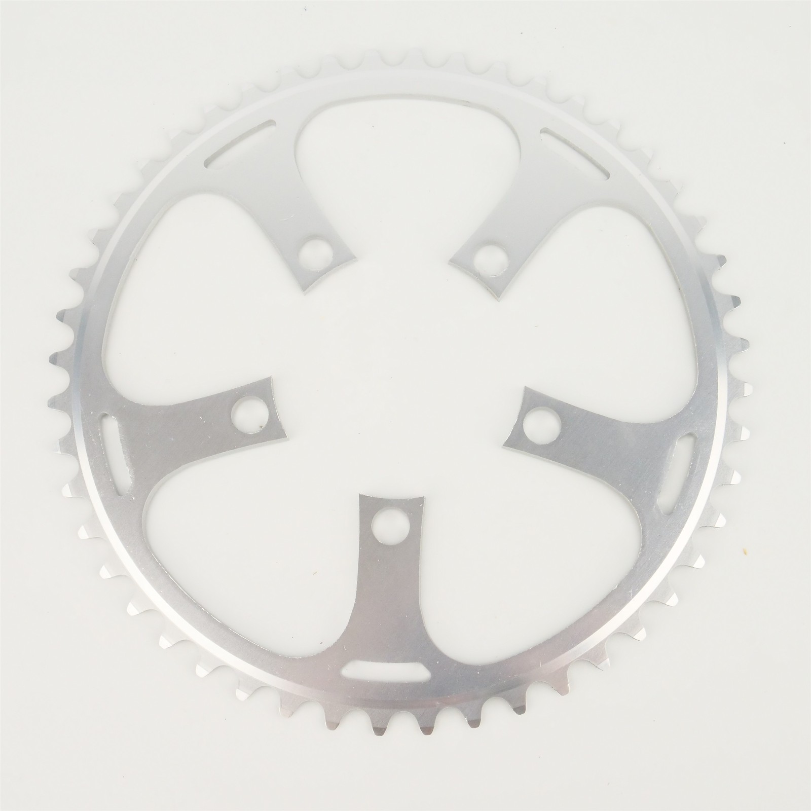 NOS Stronglight 48t Chainring 86mm BCD 5 Arm Silver Aluminum