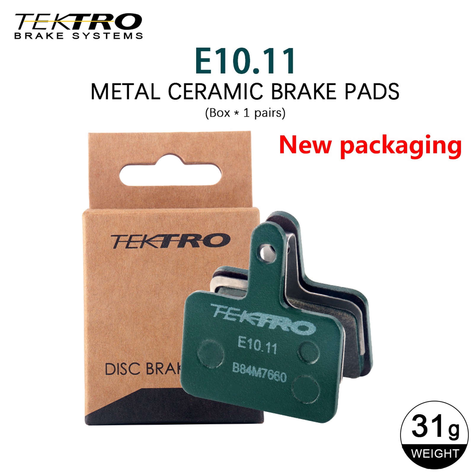 Tektro E10.11 Disc Brake Pads Organic Compound Auriga Draco Orion New Packaging