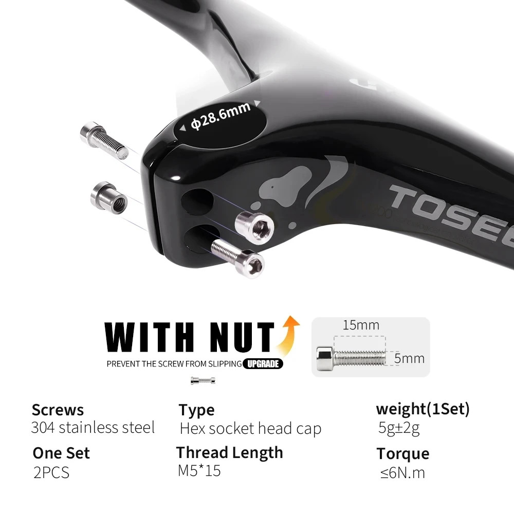 Carbon MTB Bicycle Integrated Handlebars Stem Angle -17 Degree Bicycle Parts