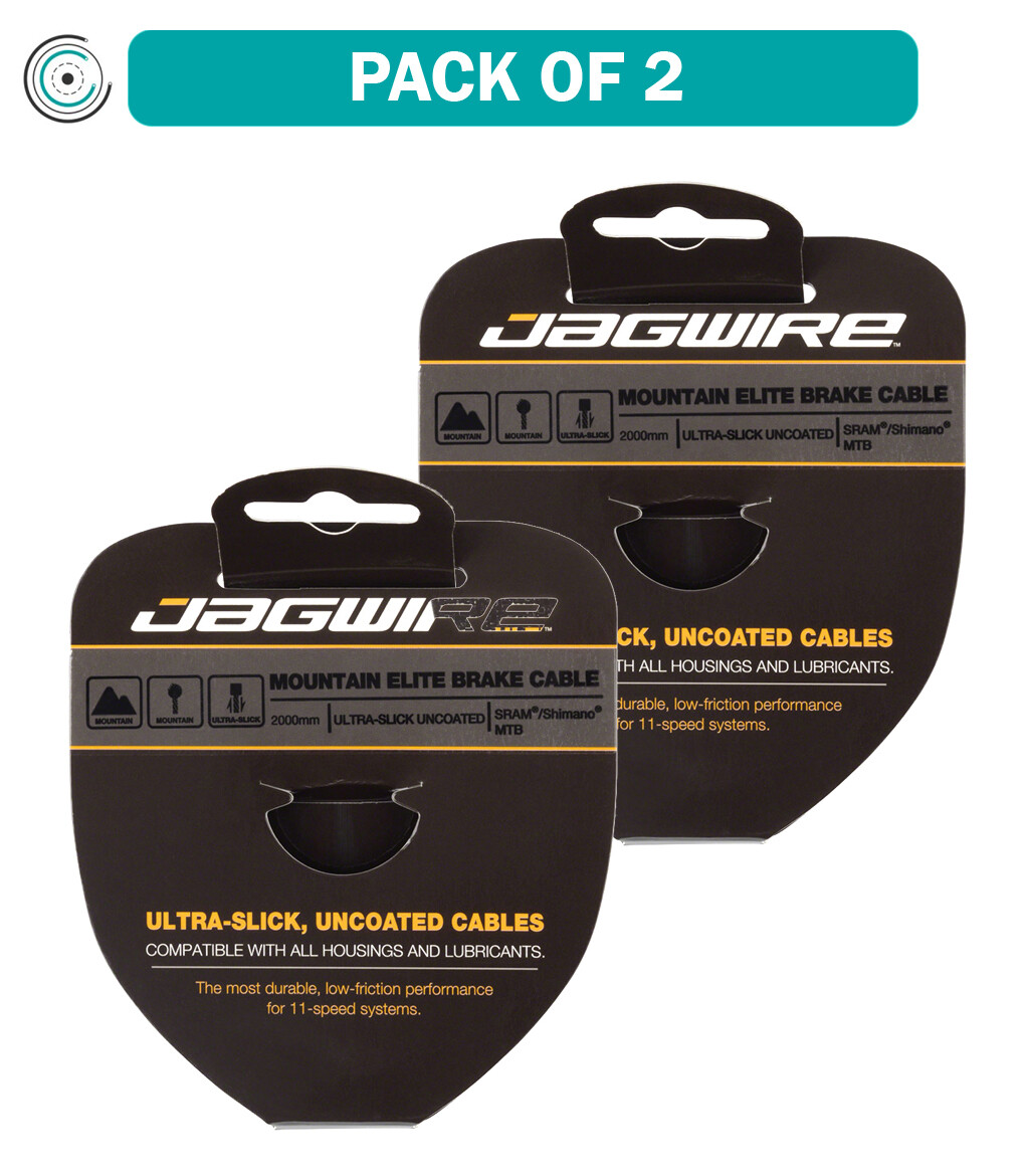 Pack of 2 Jagwire Elite Ultra-Slick Brake Cable Polished Slick Stainless