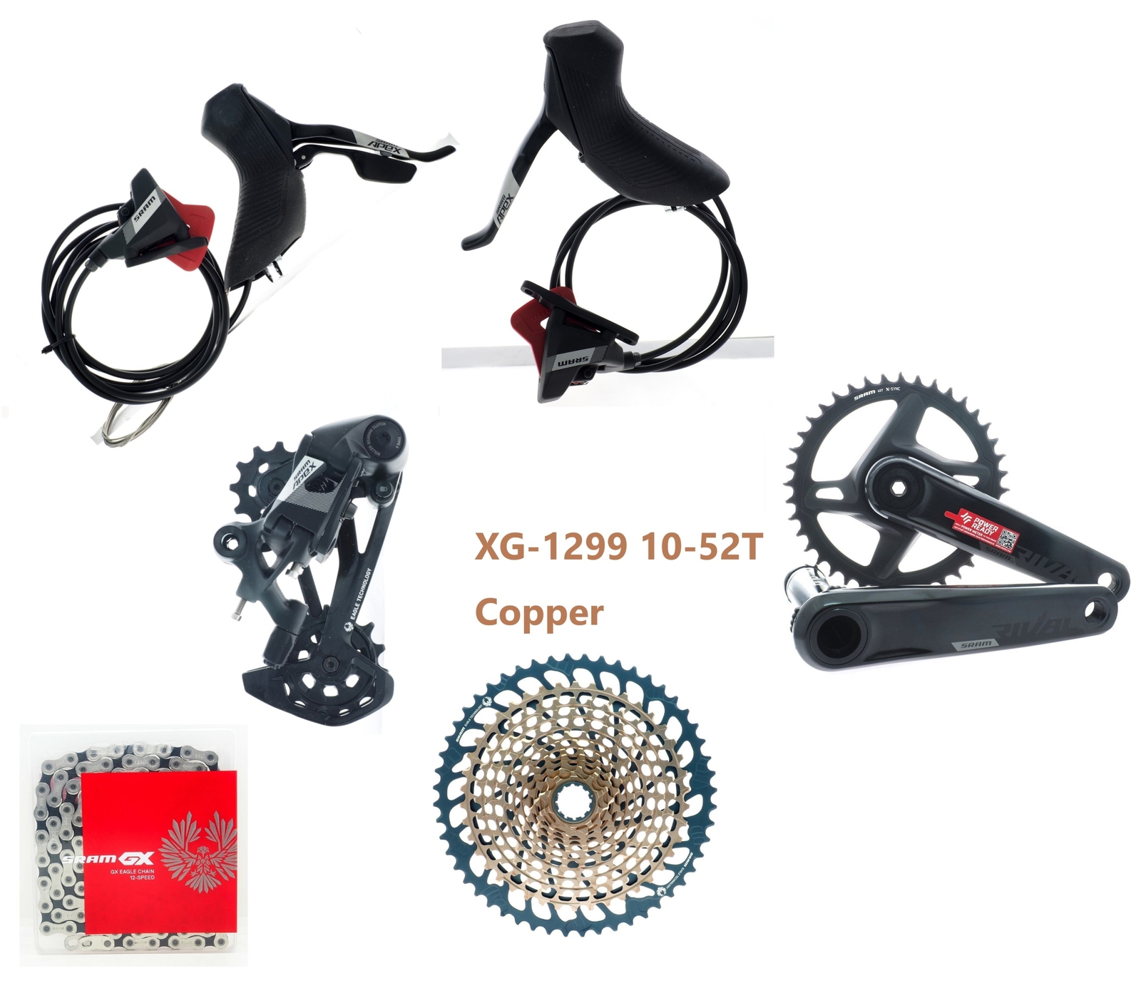 SRAM APEX 1×12 Eagle Mechanical Shifter/Rear Derailleur/CN/CS/FC Groupset READ