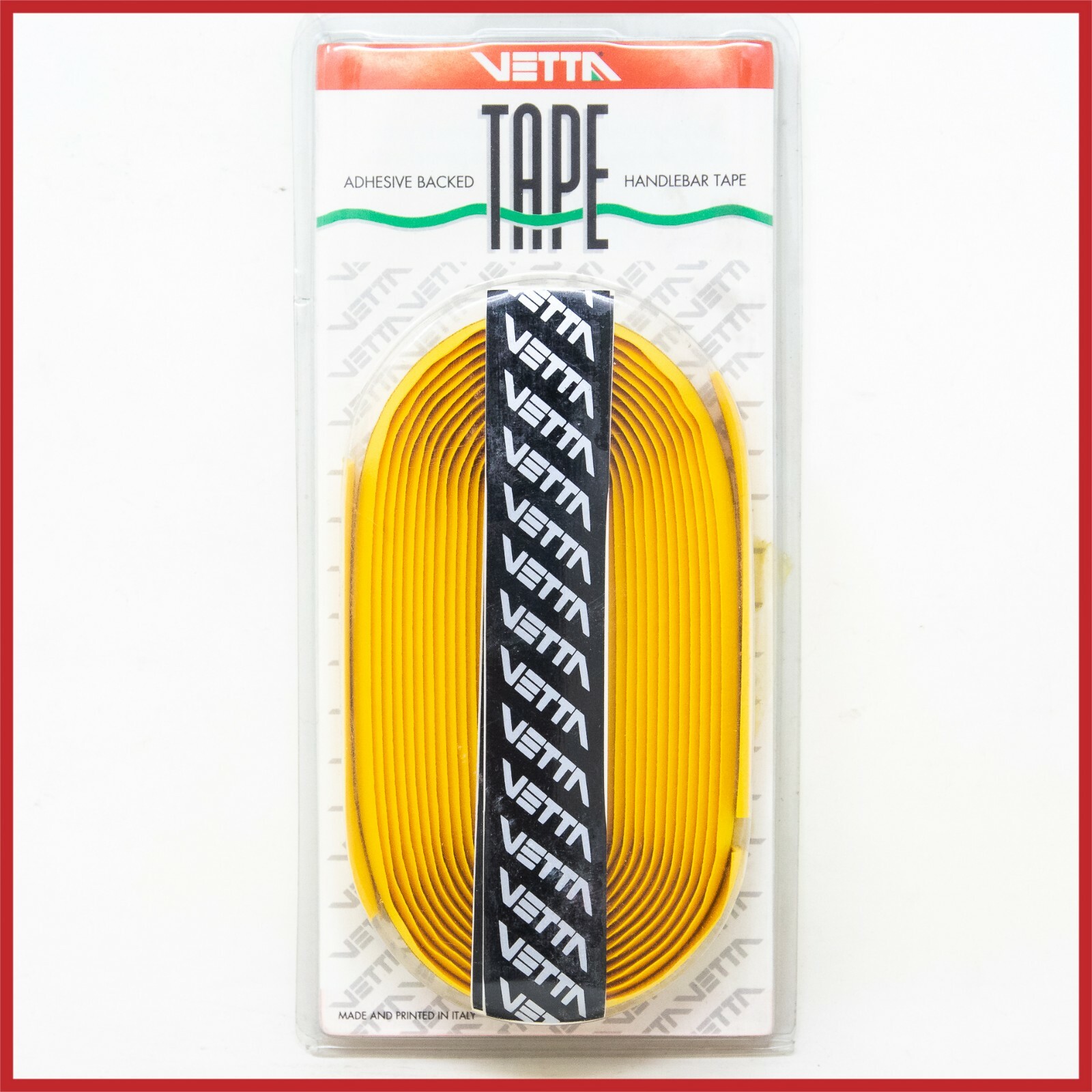 NOS VETTA HANDLEBAR BAR TAPE RIBBON YELLOW LEATHER VINTAGE ROAD RACING BIKE OLD