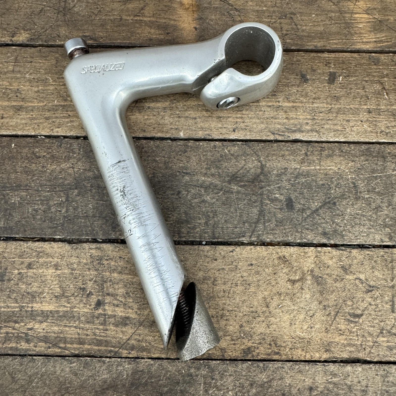 Vintage Specialized Quill Stem Silver 25.4 Clamp 22.2 90mm Alloy Road MTB