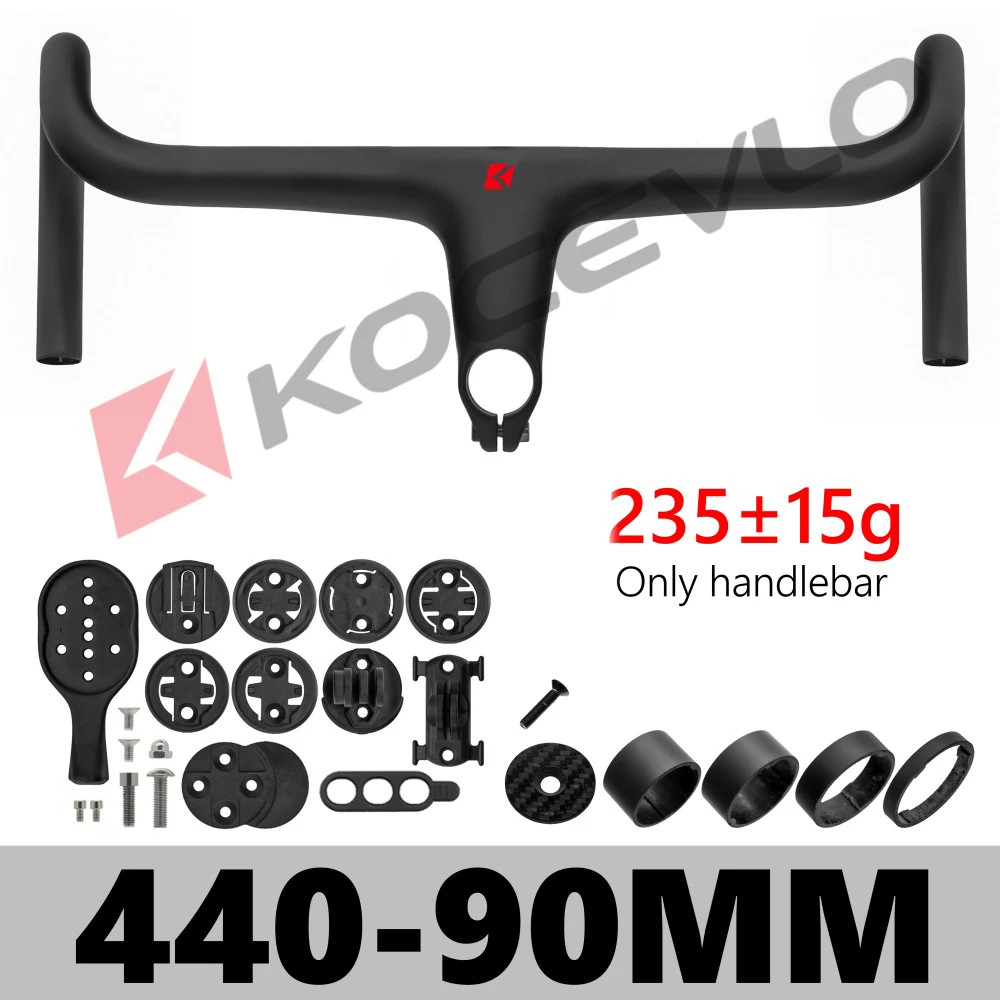 Road Bicycle Ultralight Carbon Stem Integrated Handlebar for 28.6mm with Spacers