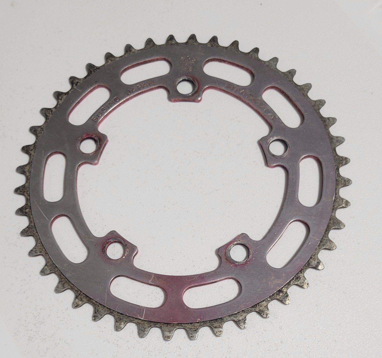 Sugino Crown BMX 44T Red Chainring Sprocket